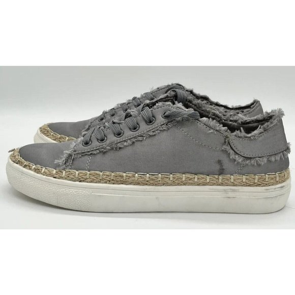 Womens Sneakers size 10, Liliana, satin material with twine edging - Picture 3 of 10